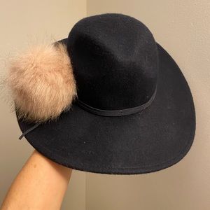 Anthropologie wide brim wool hat